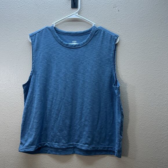 Title nine Tops - Title Nine Tank Top Womens Sz L Blue Boxy Muscle Sleeveless Performance Gym